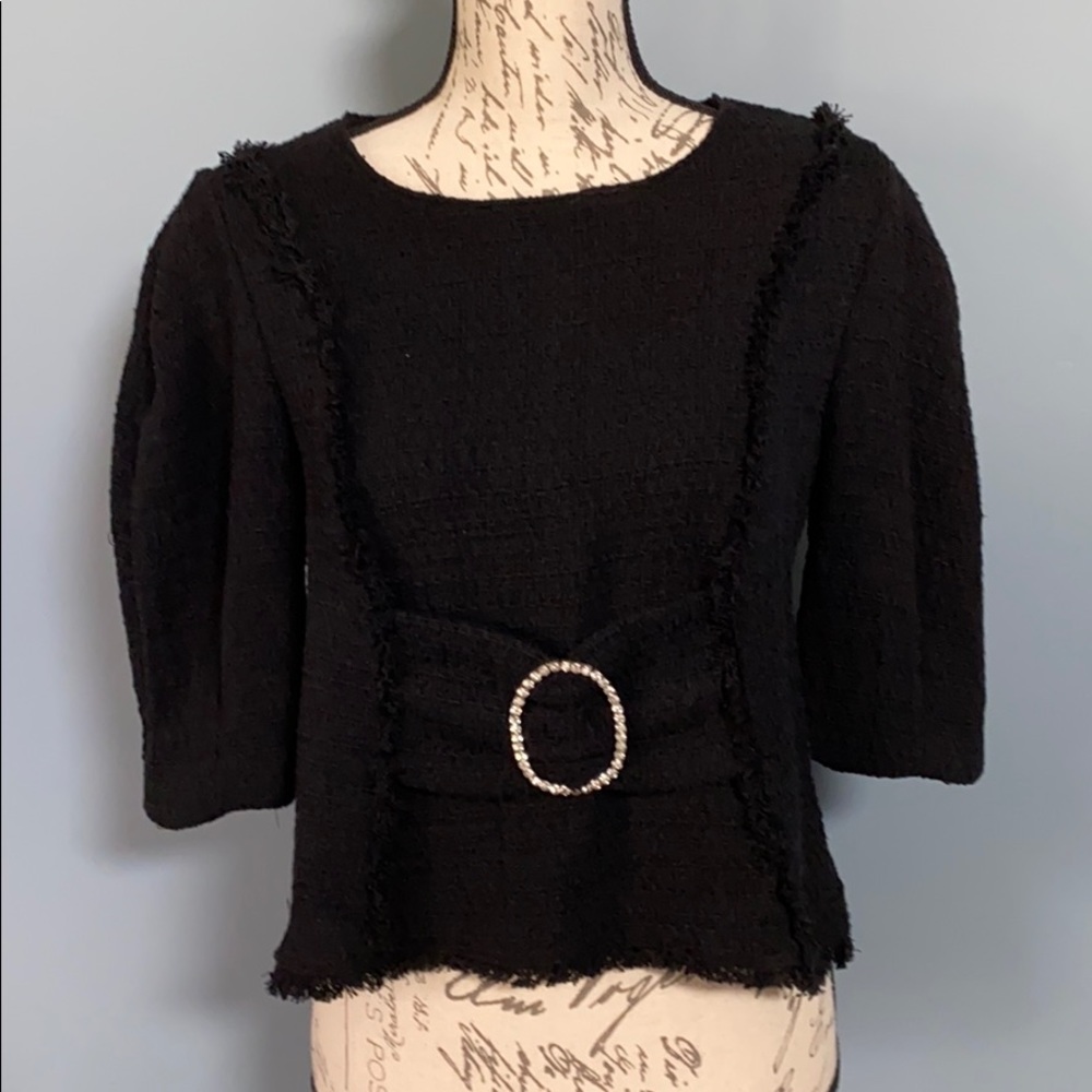 Zara Crop top with a jeweled embellishment